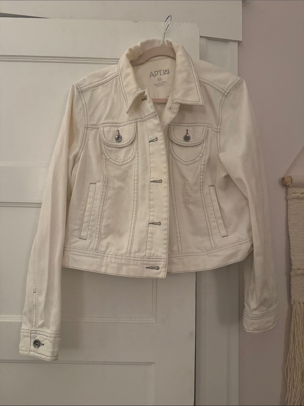 Apt. 9 Cream Jean Jacket - Women's Short Trucker